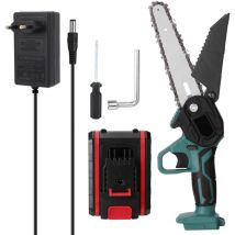 Mini Motosierra Bateria 1200 Mah, 6 Pulgadas, Motosierra Electrica Con Potente Motor 21 v, Jardin, Tijeras De Podar Para Cortar Madera - Tonysa