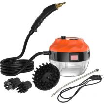 Tonysa - Nettoyeur Vapeur 1500W, Nettoyeur Vapeur à Main, avec 3 Têtes de Brosse Réglables sur 6 Niveaux, 10S Chauffage Rapide Nettoyeur Vapeur