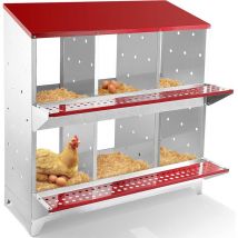 Tonysa - Nichoirs pour poules, nichoirs en métal à 6 trous, pour poulet, canards, volailles, protège les œufs, collecte facile des œufs pour