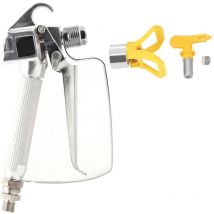 Tonysa - Pistola de aluminio de aluminio de pintura a alta presión Forjado de aluminio Sin aguja de ajuste para la industria del látex