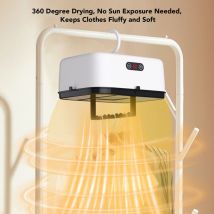 Topiky - tonysa Sèche-Linge Portable 600 w, Sèche-Linge Portable Pliable avec Fonction Minuterie pour Vêtements Légers, sous-vêtements, Machine de