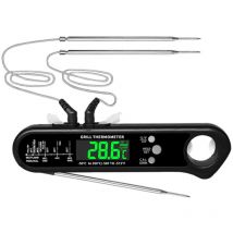 Tonysa - Thermomètre à viande avec 2 sondes , Thermomètre de cuisine numérique , Affichage instantané de 3 secondes - -50°C to 300°C / -122°F to