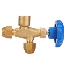 Tonysa - Válvula de refrigeración de tres vías Mango de presión de líquido a prueba de terreno CT-488 (tres válvulas)