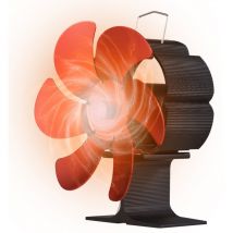 Tonysa - Ventilateur Poele à Bois 6 Pales,Ventilateur de Poêle , Ventilateur Cheminée Alimenté Par la Chaleur pour Poêle à Bois/Cheminée/Gaz/Bûches