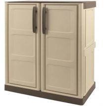 Armoire de rangement basse en résine 1 tablette - Tood