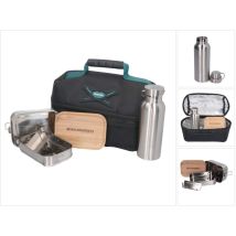 Makita - Toolbrothers Kit déjeuner avec sac isotherme + Toolbrothers Fan boîte à pain en acier inoxydable à 2 étages avec couverture en bambou 1340