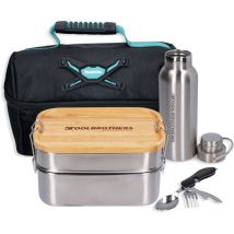 Kit per la colazione del ventilatore in una borsa isolata Makita con cassetta del pane a 2 livelli in acciaio inox con coperchio in bambù da 1340 ml
