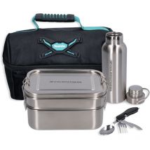 Toolbrothers - Kit per la prima colazione in borsa termica Makita con cassetta del pane in acciaio inox a 2 livelli e coperchio in acciaio inox 1340