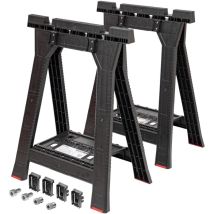 Toolbrothers - rhino tréteau d'atelier set + Custom Connect 580 x 770 mm capacité de charge 350 kg