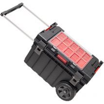 Toolbrothers - rhino xxl Trolley eco Handling+ 44 l IP66 Werkzeugkiste mit Laufrädern auf Metallachse und Doppelteleskopgriff
