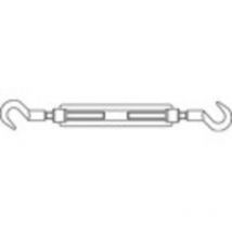 136619 Tendeur à vis crochet-crochet M8 acier étamé par galvanisation din 1480 1 pc(s) - Toolcraft