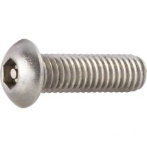 886975 Viti a testa piatta M6 25 mm Interno esagonale con perno Acciaio inox A2 10 pz. - Toolcraft