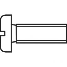 888689 Zylinderschrauben M3 35 mm Schlitz din 84 Stahl verzinkt 1 St. - Toolcraft