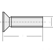 889805 Senkschrauben M6 40 mm T-Profil din 965 Edelstahl A2 1 St. - Toolcraft