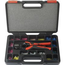 Toolcraft - HJ540168BC-A1A5 TO-7104990 Crimpzangen-Set 168teilig Schrumpfverbinder, Pressverbinder 0.5
