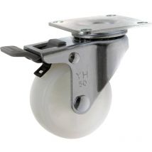 TOOLCRAFT TO-5137875 Roulette pivotante polyamide 50 mm, avec système de blocage et plaque de fixation Capacité de char