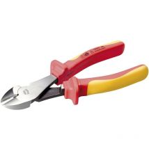 Pince coupante diagonale à forte démultiplication Toolcraft TO-8096811 vde avec facette 180 mm