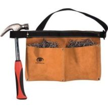 Nageltasche TOOLVIZION QP – 2 Fächer – Veloursleder – 35 x 23 cm – Verstellbarer Gürtel bis 135 cm