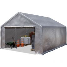 Carpa almacén 3x6 m Carpa industrial Carpa almacenamiento Carpa garaje lona pe 350 n impermeable en gris - Toolport