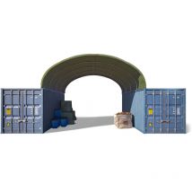 Toolport - Cubierta para contenedores Contop 6x6m – Lona de pvc 2300N verde oscuro – Nave industrial, carpa almacén, carpa industrial