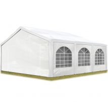 Toolport Hochwertiges Partyzelt 5x6 m Pavillon Zelt pe Plane 450 n Gartenzelt Festzelt Wasserdicht weiß
