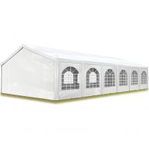 TOOLPORT Hochwertiges Partyzelt 6x12 m Pavillon Zelt PE Plane 450 N Gartenzelt Festzelt Bierzelt Wasserdicht weiß