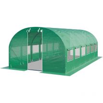 Serra da Giardino tunnel Serra Orto stabile e robusto 3x6m - Telo pe 180g/m² verde transparente - Toolport