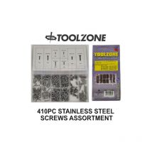 Toolzone - 410pc Stainless Steel Metal Self Tapping Screw Assortment Screws M3 - M5 HW012