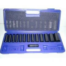 Toolzone - Heavy Duty 14Pc 1/2' Deep Impact Socket Set Garage Tools diy Tool Kit