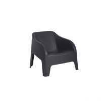 Fauteuil petra en re'sine d'exte'rieur anthracite cm 79x76,5x70 empilable - Toomax