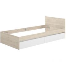 Top Cama blanco natural con cajones