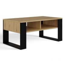 Table basse moderne 2P artisan noir