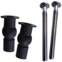Top Fix Toilet Seat Grommet Set - Black