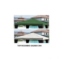 Top telo copertura di ricambio gazebo 3X4 mt tetto colore bianco polietere