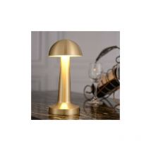 Top Touch Vintage Atmosphere Night LightSilver Creative Metal Mushroom Table Lamp