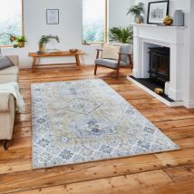 Topaz Think Topaz G4705 Gold 60cm x 225cm Runner - Multicoloured