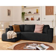 Bestmobilier - Topaze - canapé d'angle déhoussable réversible 4 places en velours texturé