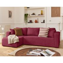 Bestmobilier - Topaze - canapé d'angle déhoussable réversible 4 places en velours texturé