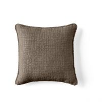 Bestmobilier - Topaze - coussin - en tissu velours relief - 40x40 cm - taupe