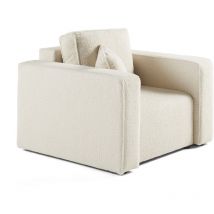 Topaze - fauteuil - en tissu bouclette - beige