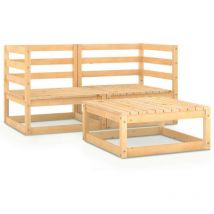 Sweiko - 3 Piece Garden Lounge Set Solid Pinewood FF3075249UK