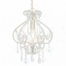 Sweiko - Ceiling Lamp with Beads White Round E14 VDTD23190