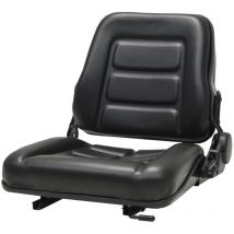 Forklift & Tractor Seat with Adjustable Backrest Black VDTD04453