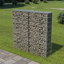 Sweiko - Gabion Wall with Covers Galvanised Steel 100x20x100 cm VDTD05481