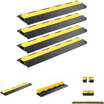 Sweiko - The Living Store Kabelbrücken 4 Stk. 2 Kanäle Gummi 101,5 cm - Verkehrsschilder