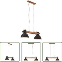 The Living Store Lampe suspendue industrielle 25 w Noir 109 cm E27 - Lampe Suspendu - Lampadaire - Luminaire Industriel - Éclairage Intérieur