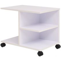 Sweiko - Rolling Shelf 50x35x42 cm White VDTD11673