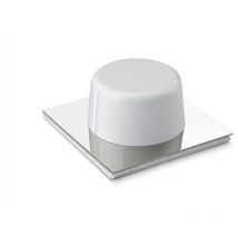 Butee adhesive blanc - chrome (blister 2 unites) Inofix