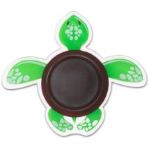 Inofix - Tope De Pared Pvc Flexible 77x67x18mm Verde Adhesivo Tortuga