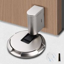 Longziming - Tope de puerta magnético, ajustable, resistente, sin taladrar, para la parte inferior de la puerta, adhesivo con ventosa, protector de